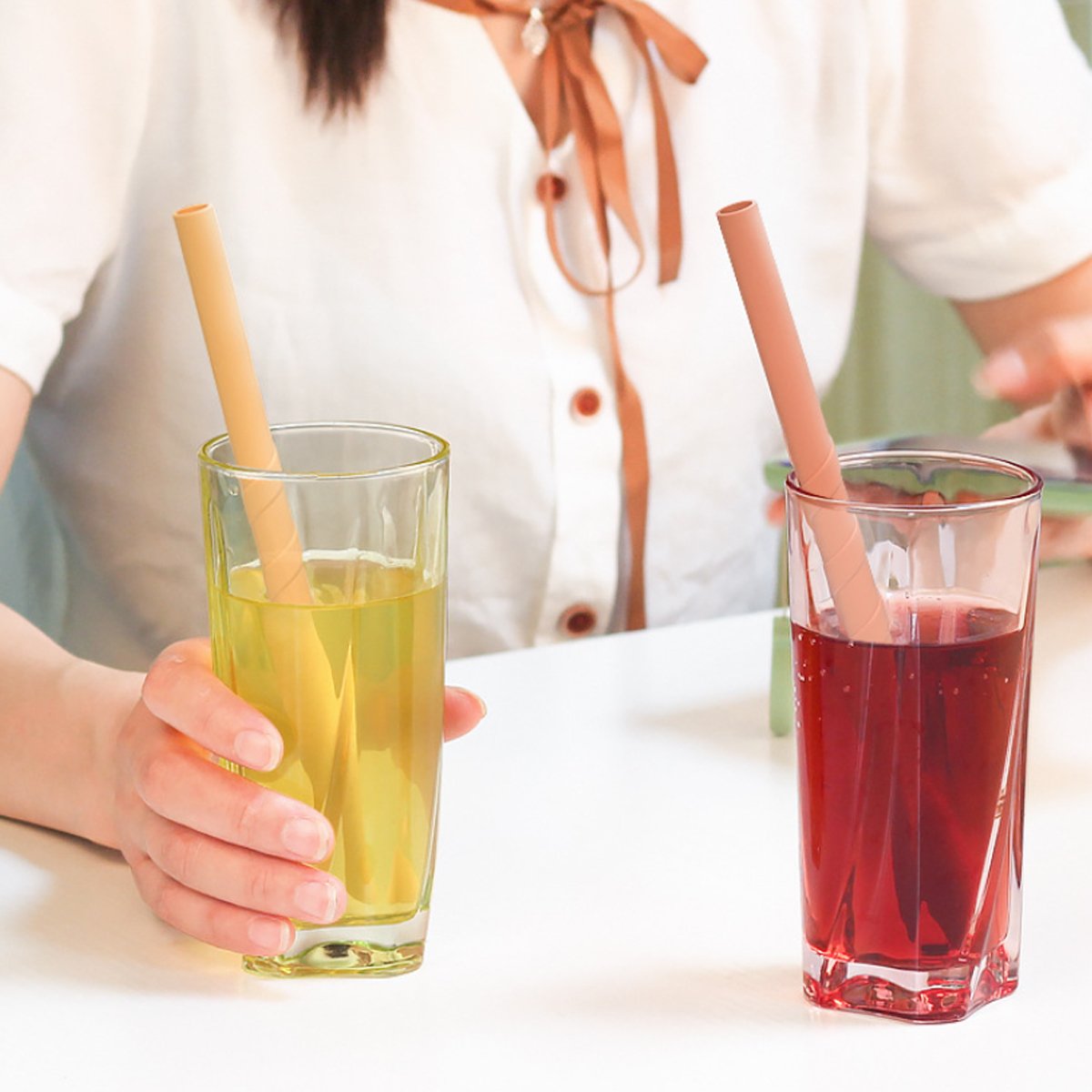 Eco-Friendly Silicone Reusable Straw Set