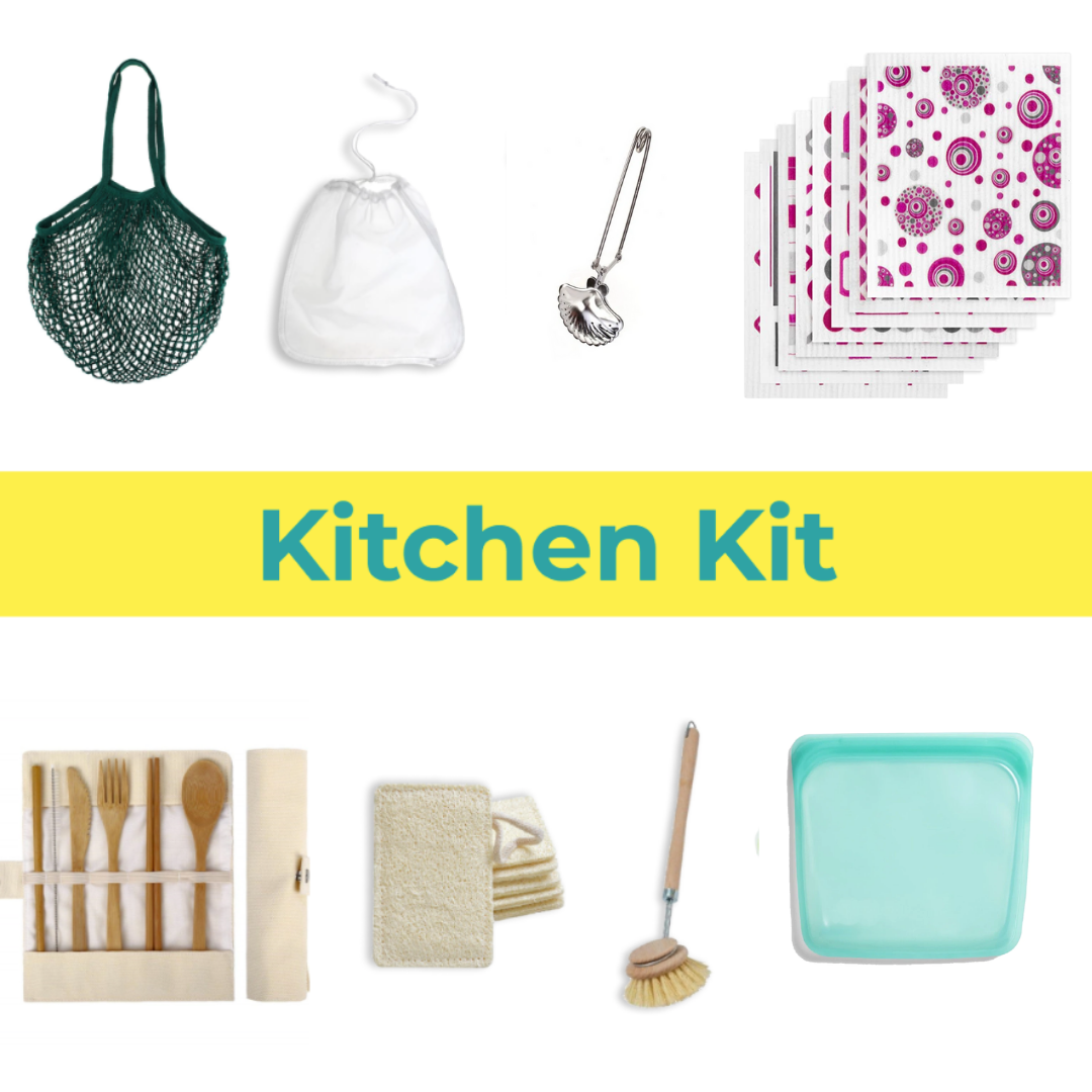 EcoStarter Kitchen Essentials Kit - 8-Piece Plastic-Free Set